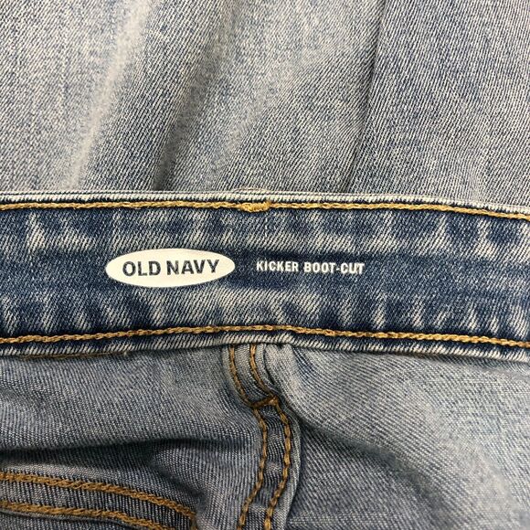 Old Navy Women Kicker Boot Cut Jeans Size 16 Short Blue Denim B252 -1 - Picture 8 of 16